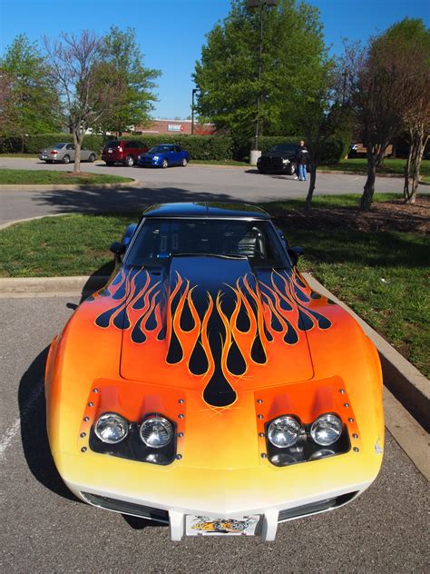 flamed corvette