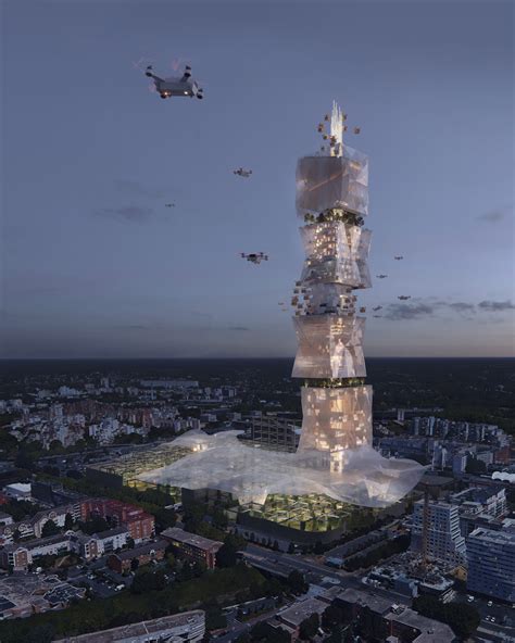 concept  smart skyscraper warehouse tower  paris lunas