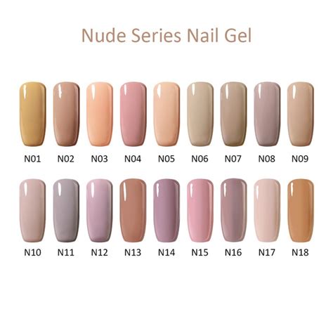 clou beaute all 18 nude colors gel nail polish varnish nail manicure