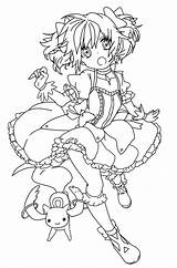 Kawaii Girl Lineart Coloring Pages Madoka Magica Line Deviantart Girls Magical Anime Choose Board sketch template