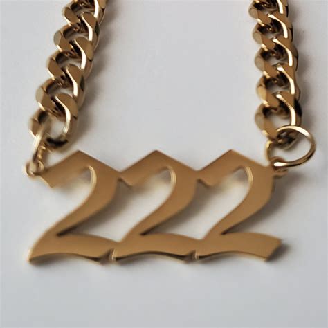 gold angel number necklace link necklace angel number jewelry