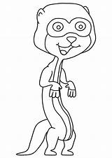 Meerkat Coloring Pages Animals Animal Template Print Cartoon Printable Drawing Kids African Tissue Paper Color Printables Funny Templates Book Parentune sketch template