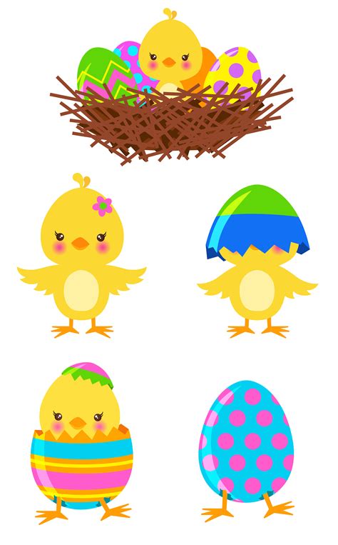 cute easter chicks clipart