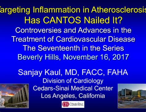 targeting inflammation in atherosclerosis has cantos nailed it