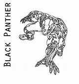 Panther Coloring Drawing Marvel Outline Printable Cool Lego Mask Related sketch template