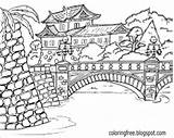 Coloring Bridge Stone Pages Adults Bridges Coloringbay Covered Template sketch template
