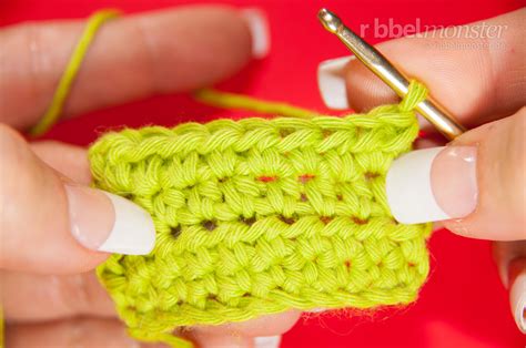 halbe staebchen haekeln  pattern ribbelmonster