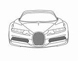 Bugatti Coloring Pages Chiron Color Printable Front Getdrawings Getcolorings sketch template