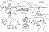 Indiani Paesaggio Coloriage Dessin Indio Disegnare Fernand Petit Indiens Stampare Dibujar Poblado Pirogue Imprimer Actividades Indios Totem Indiano Coloriages Otras sketch template