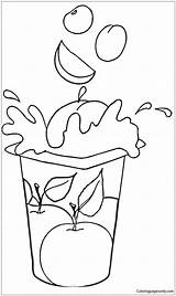 Yogurt Fruit Coloring Pages Printable Color Clipart Coloringpagesonly Categories sketch template