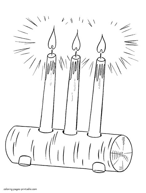 christmas candles coloring pages coloring pages printablecom