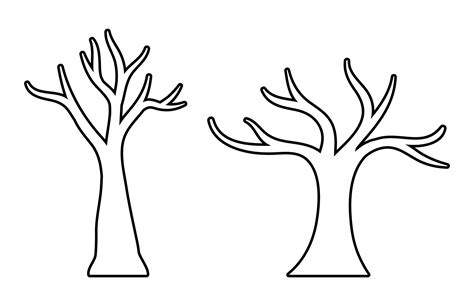 fall printable tree templates     printablee