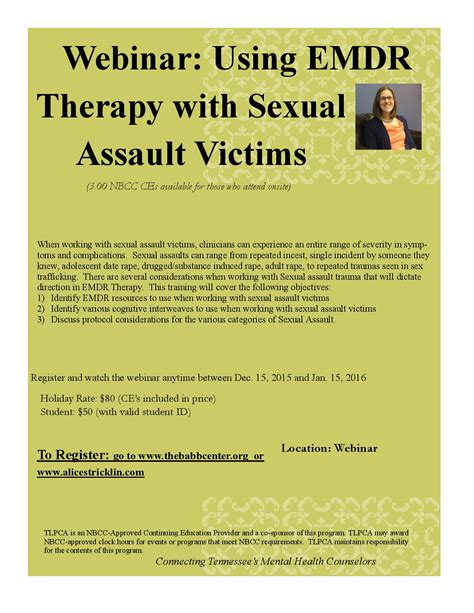 Webinar Using Emdr Therapy With Sexual Assault Victims Babb Center