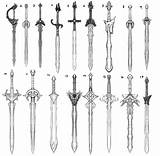 Espadas Espada Hilt Swords Weapons Desenho Medieval Arte Brancas sketch template
