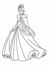 Princesse Cendrillon Colouring Nal sketch template