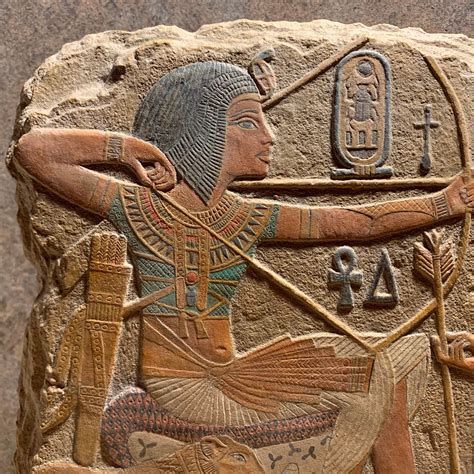 Egyptian Art Relief Sculpture Tutankhamun