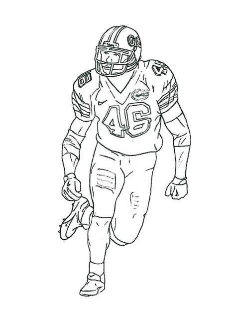 pencil  football players coloring pages