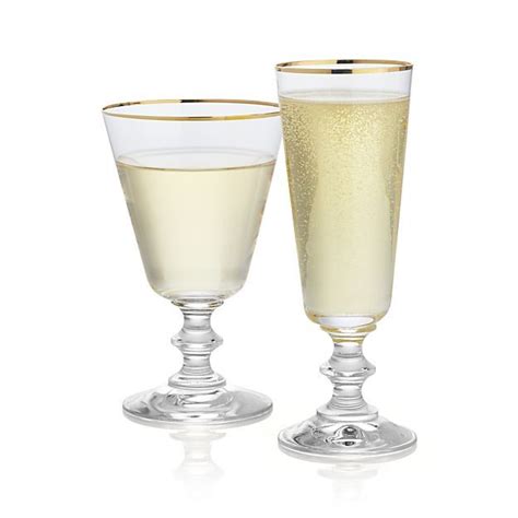 French Champagne Glass With Gold Rim Gold Rims Crate And Barrel