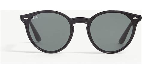 ray ban rb4380 cat eye frame sunglasses in black lyst