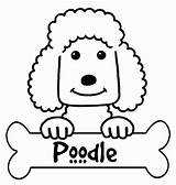 Poodle Coloring Pages Printable Silhouette Outline Kids Colouring French Designlooter Getcolorings Getdrawings 13kb sketch template