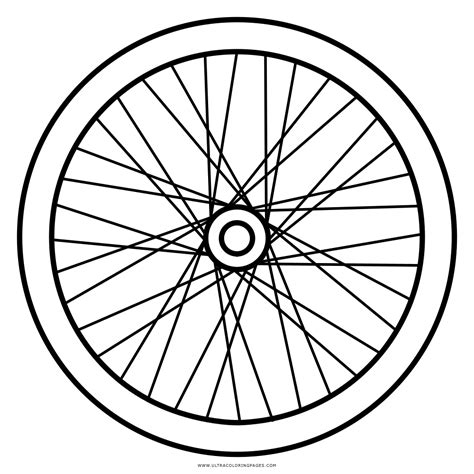 bike wheel page coloring pages