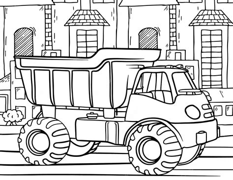 dump truck coloring pages  print