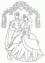 Frog Princess Coloring Pages Tiana Frosch Print sketch template