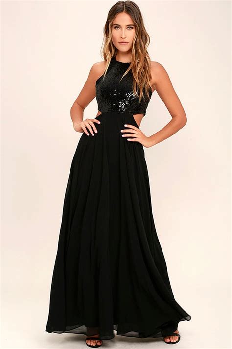 stunning sequin dress black maxi dress cutout maxi dress 84 00