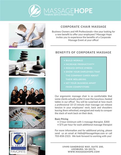 Corporate Chair Massage Flyer