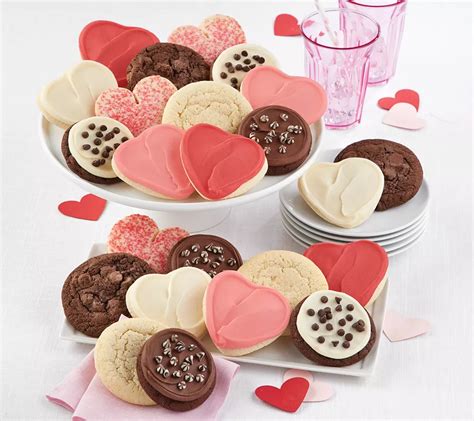 cheryls cookies  piece assorted valentines day cookies qvccom