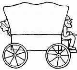 Wagon Covered Template Clipart sketch template
