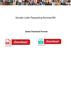 fillable  sample letter requesting itemized bill sample letter