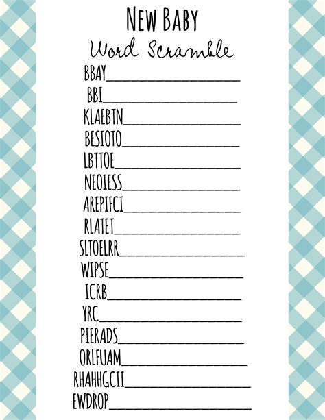 adorable baby shower word scrambles kitty baby love