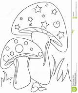 Mushroom Coloringtop Paddestoel Kleurende sketch template