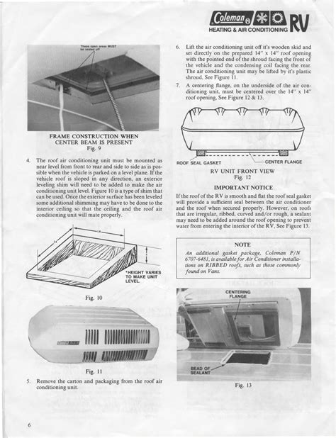coleman tsr mach  air conditioner manual