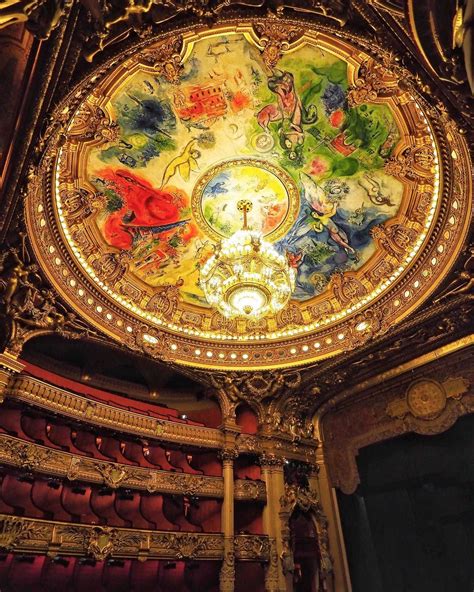 beautiful ceiling  opera garnier painted    marc chagall