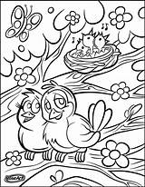 Lente Pintar Jonge Vogeltjes Bloemen Dieren Vogels Tekening Sheets Colorare Coloriage Zomer Knutsels Voorjaar Downloaden Animaux Stampa Natuur Printen Yoo sketch template