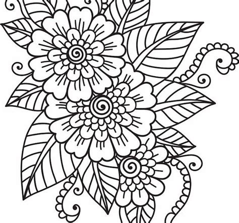 flower pattern coloring pages  getdrawings