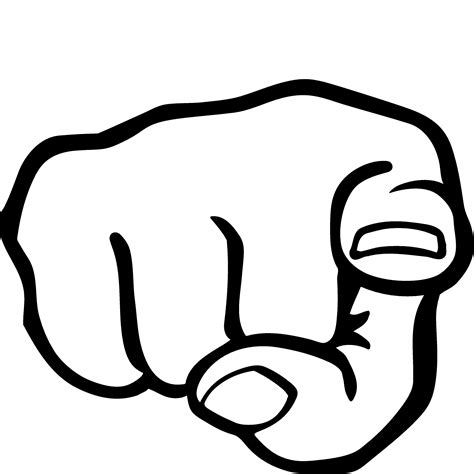 finger pointing  clipart