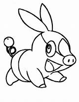 Coloring Pokemon Tepig Pages Kids Colouring Printable sketch template