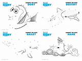 Dory Finding Coloring Pages Activity Connect Printables Dots Sheets Nemo Kids Activities Pdf Disney Maze sketch template