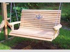 Wooden Porch Swing Free Shipping by weaverwood on Etsy