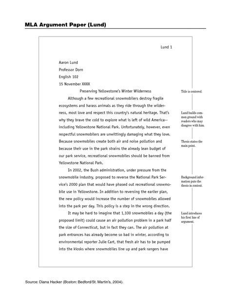 mla format essay template original    essay format examples