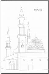 Masjid Nabvi Nabawi sketch template
