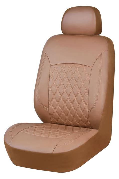 auto drive faux leather quilted seat headrest cover tan walmartcom walmartcom