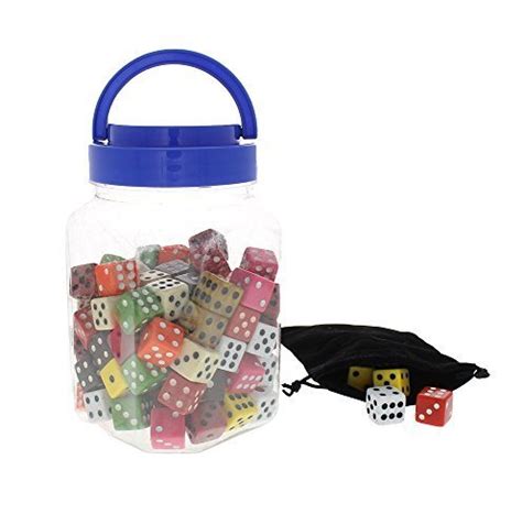 piece colored dice  bucket  black bag  casinos board