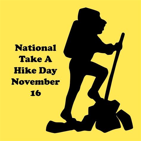national take a hike day in 2021 poster template social media