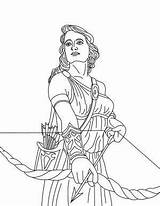 Athena Artemis Goddesses Colorkiddo Ausmalen Griechische Mythologie sketch template