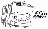 Tayo Coloring Pages Bus Little Rogi sketch template