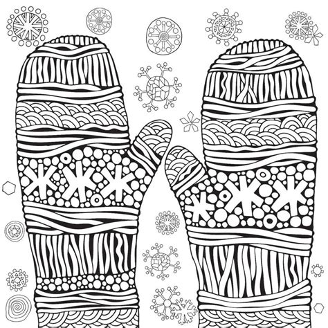 winter mittens coloring page christmas present coloring pages coloring